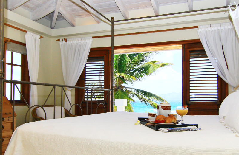 Villa bedroom at Three Dolphins.
