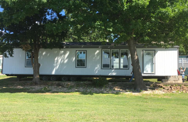 Cabin at Sixshooter Resort & Marina.