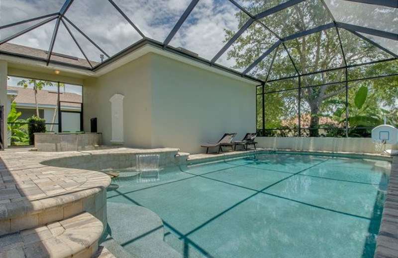 Rental pool at Luxury Reunion Rentals.