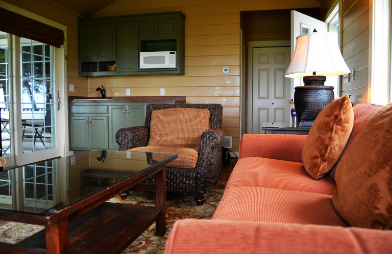 Guest living room at Gordon Lodge.