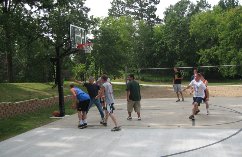 Basketball court at Round Bay Resort.