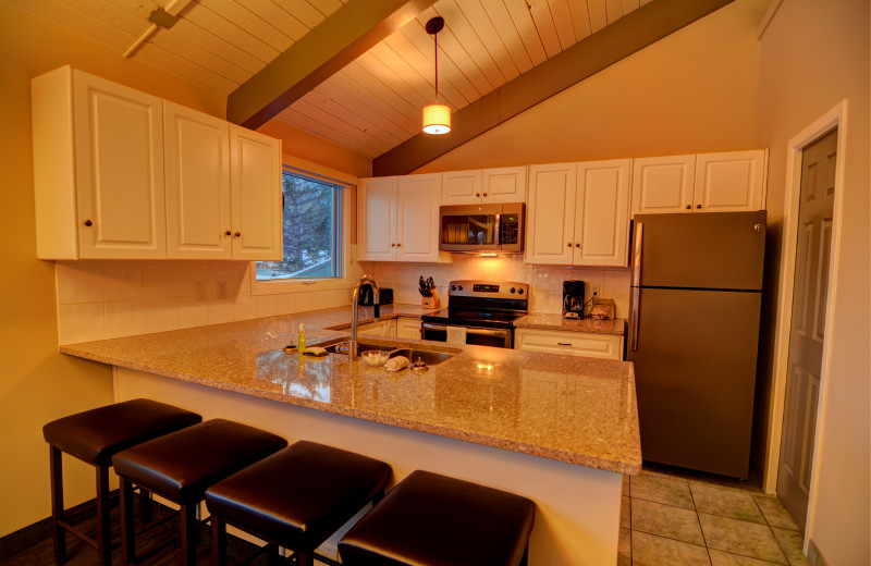 Guest kitchen at Tunnel Mountain Resort