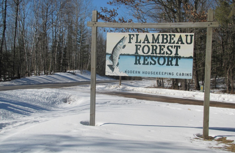 Winter at Flambeau Forest Resort.