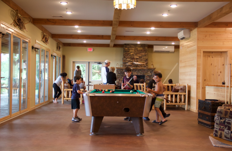 Rec room at Pehrson Lodge Resort.