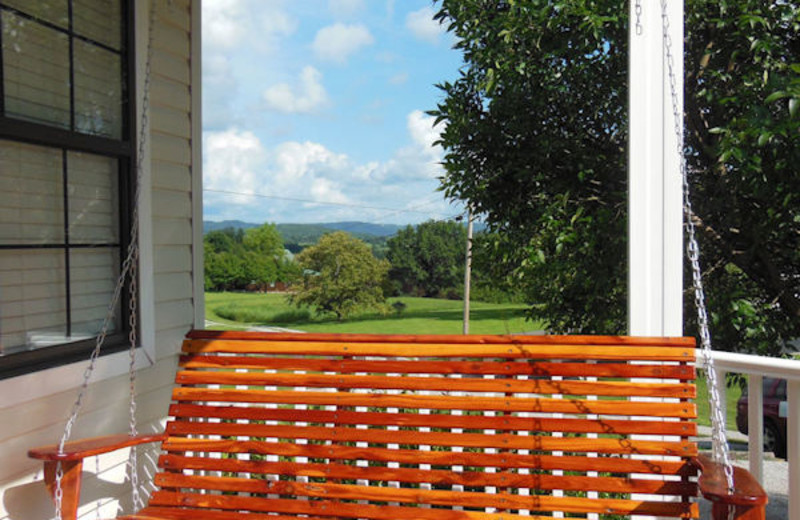 Cabin porch at Cabins at Dale Hollow.