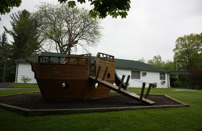 Kid's playground at Baumann's Brookside Summer Resort.