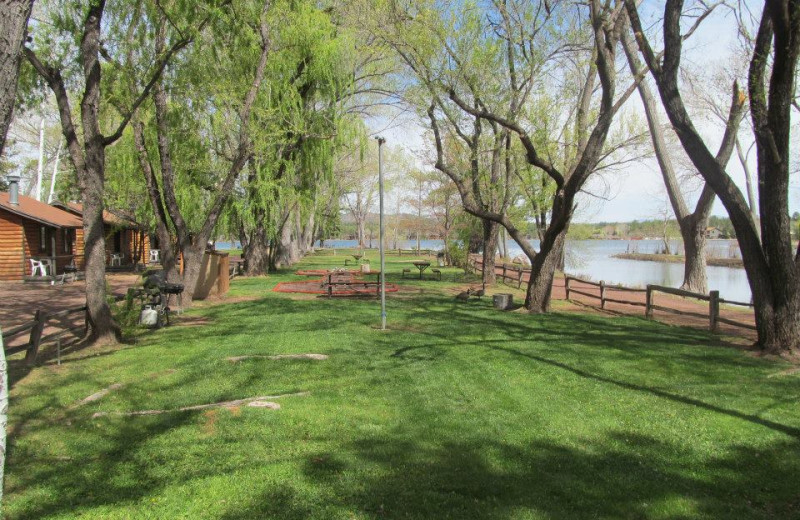 Grounds at Lazy Oaks Resort.