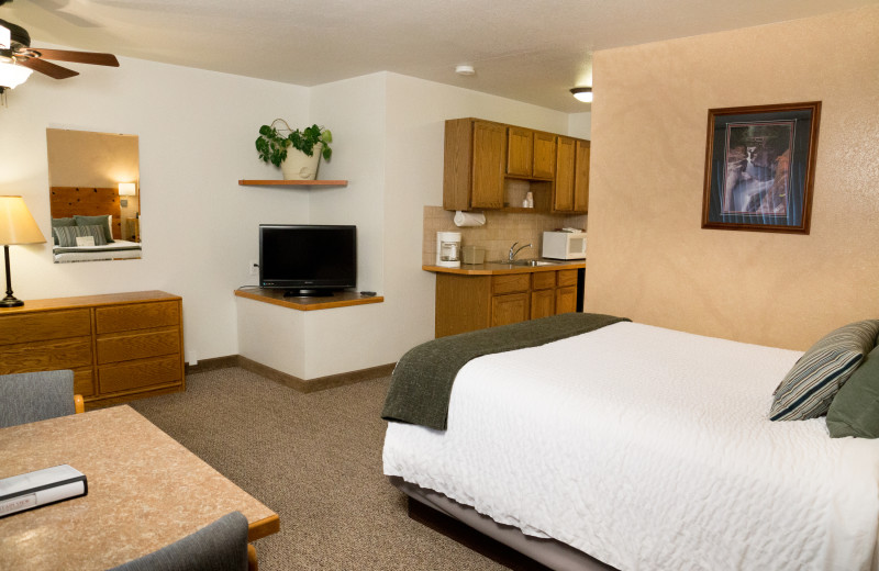 Guest room at Mountain View Lodge.