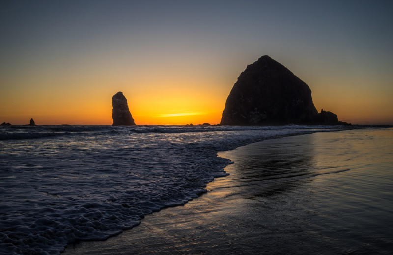 Beach at Hallmark Resort & Spa Cannon Beach.