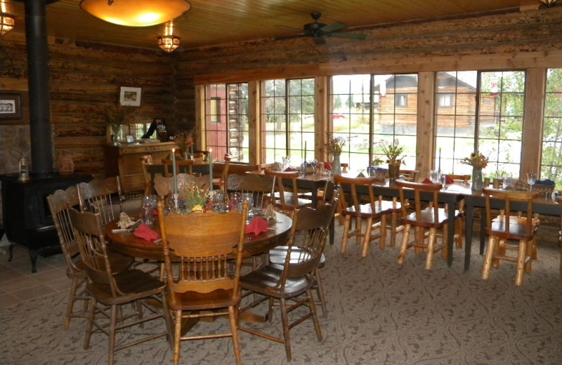 Dining at Medicine Bow Lodge.