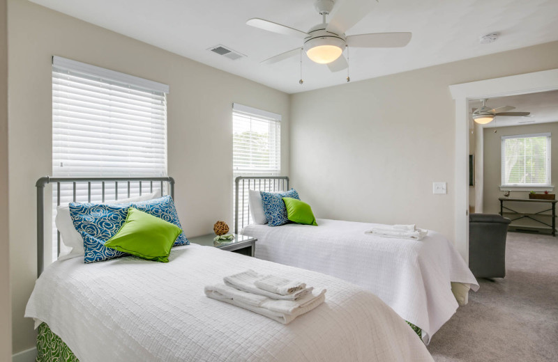 Rental bedroom at Coastal Accommodations.