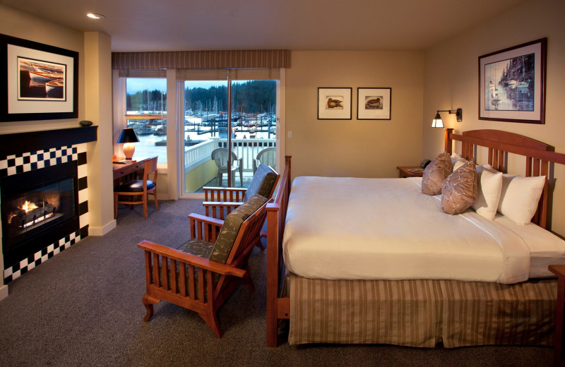Guest room at The Resort at Port Ludlow.
