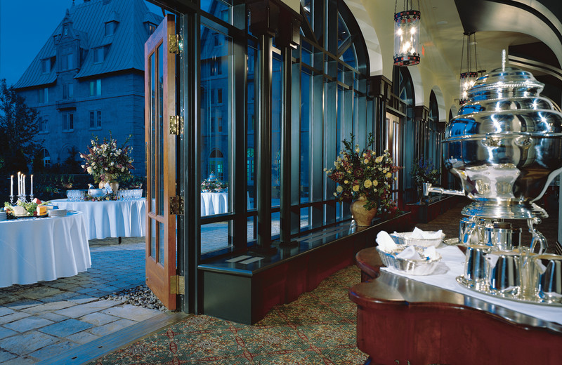 Dining at Fairmont Le Manoir Richelieu.