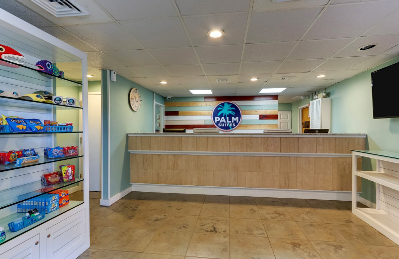 Check in desk at Palm Suites.