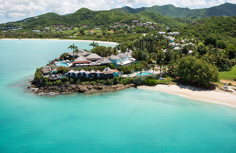 Aerial view of Cocobay Resort.