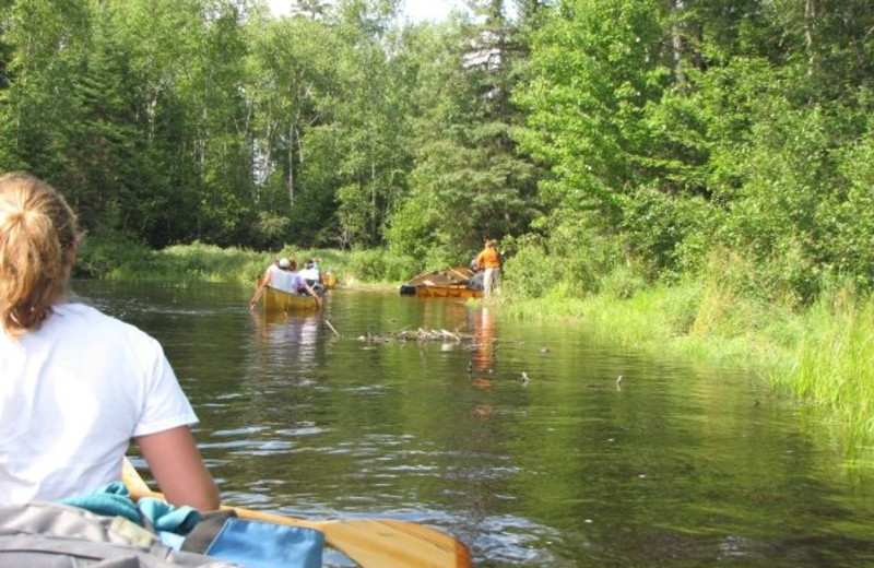 Canoeing activities at Moose Track Adventures Resort.