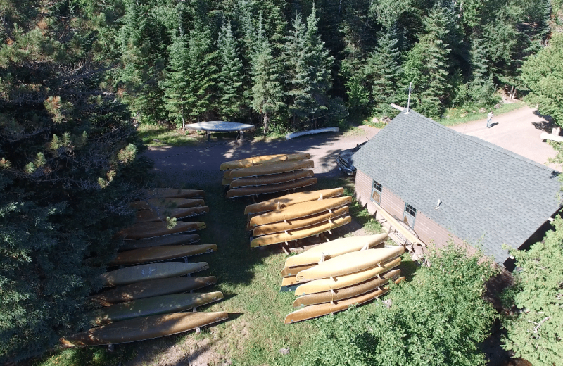 Canoe at Rockwood Lodge.