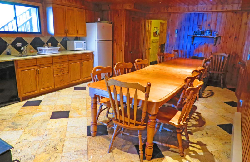 Rental kitchen at All-Season Cottage Rentals.
