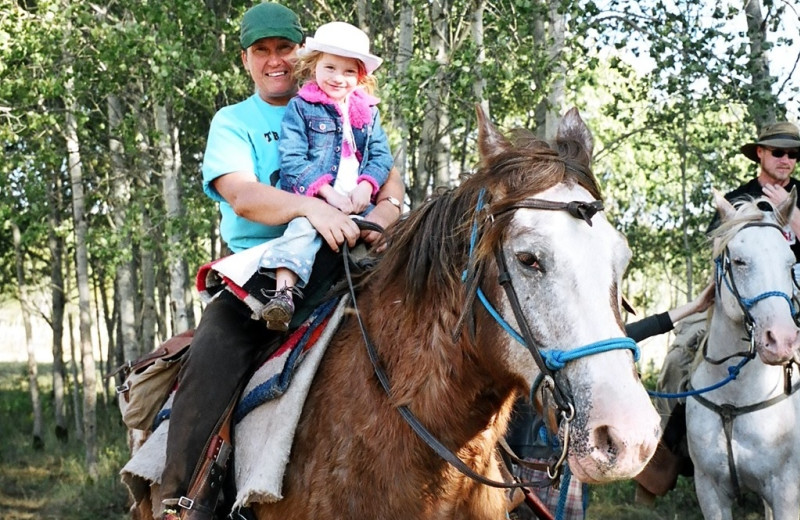 Family on horse at Trailhead Ranch.