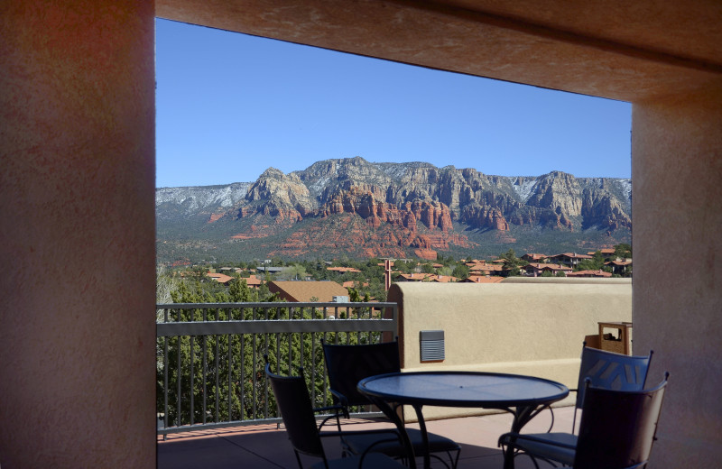 Patio view at Inn of Sedona.