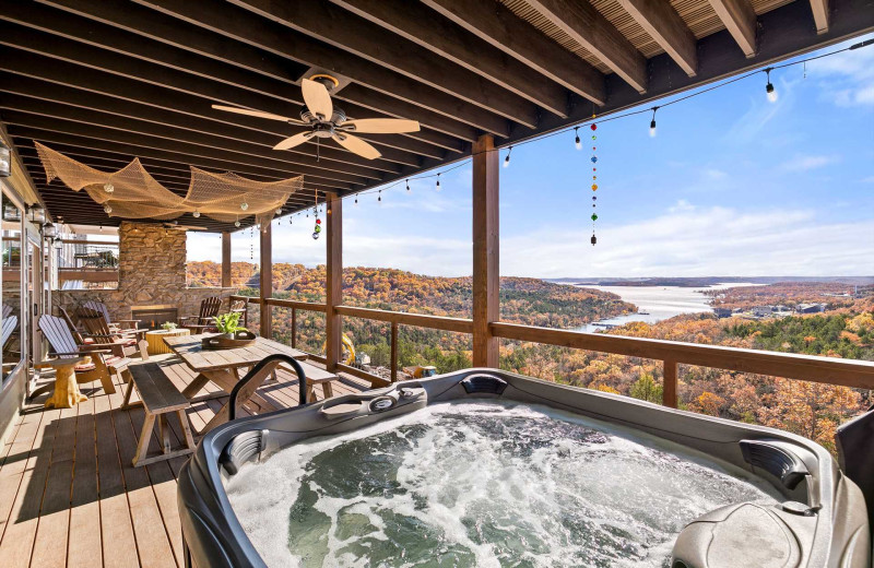 Rental deck at Branson Vacation Rentals.