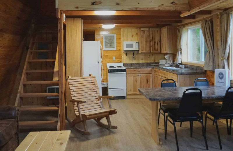 Cabin kitchen at Little Norway Resort.