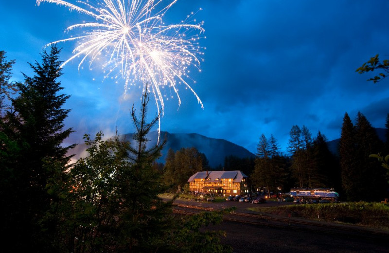Fireworks at Izaak Walton Inn.