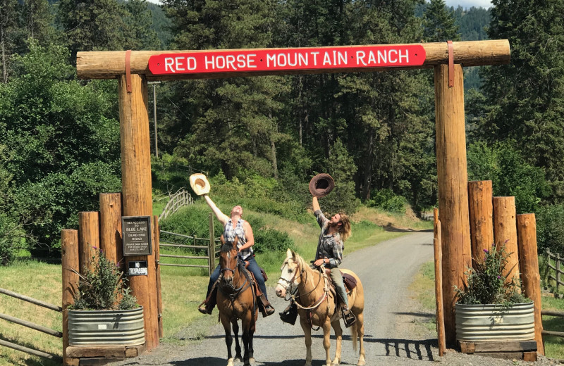 Horseback riding at Red Horse Mountain Ranch.