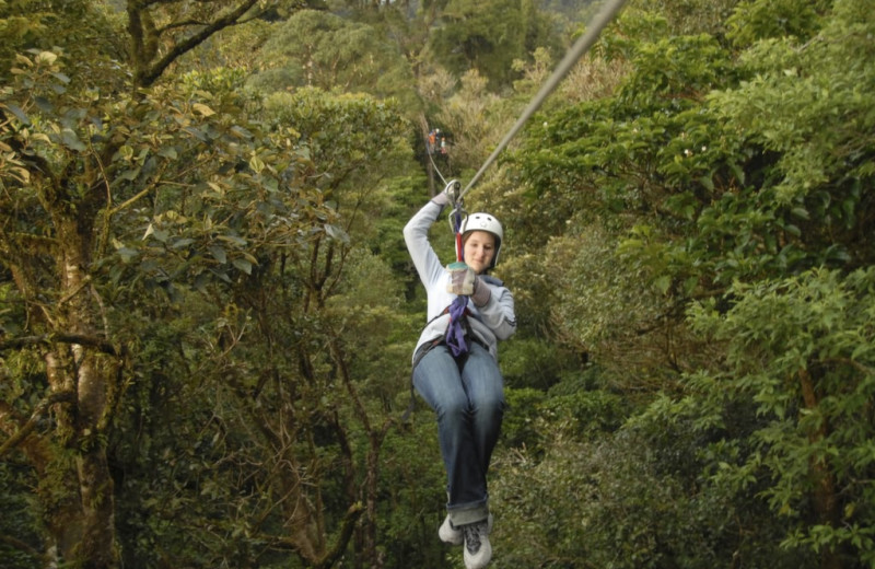 Zip line at Lodge by the Blue.