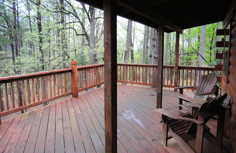 Cabin deck at Cabin Fever Resort.