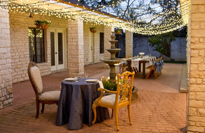 Patio at Smythwick Castle.