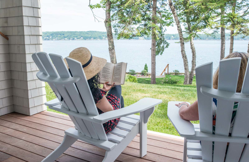 Relaxing at Linekin Bay Resort.
