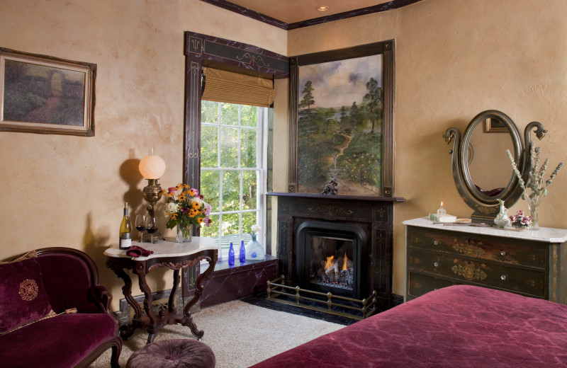 Guest room at Morgan-Samuels Inn.