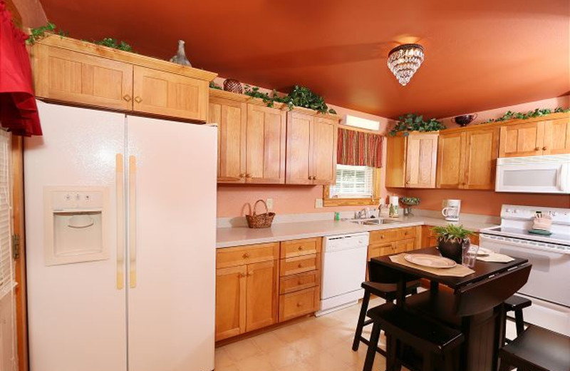 Rental kitchen at Smoky Mountain Resort Lodging and Conference Center.