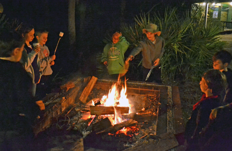 Bonfire at Fripp Island Golf & Beach Resort.