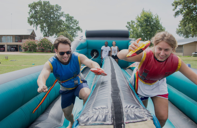 Water slide at Camp Champions on Lake LBJ.