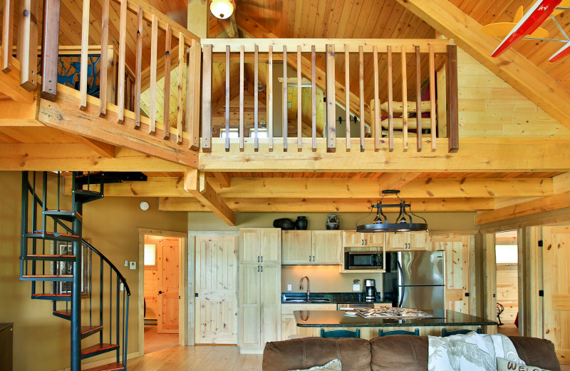 Cabin loft at Northern Lights Resort & Outfitting.
