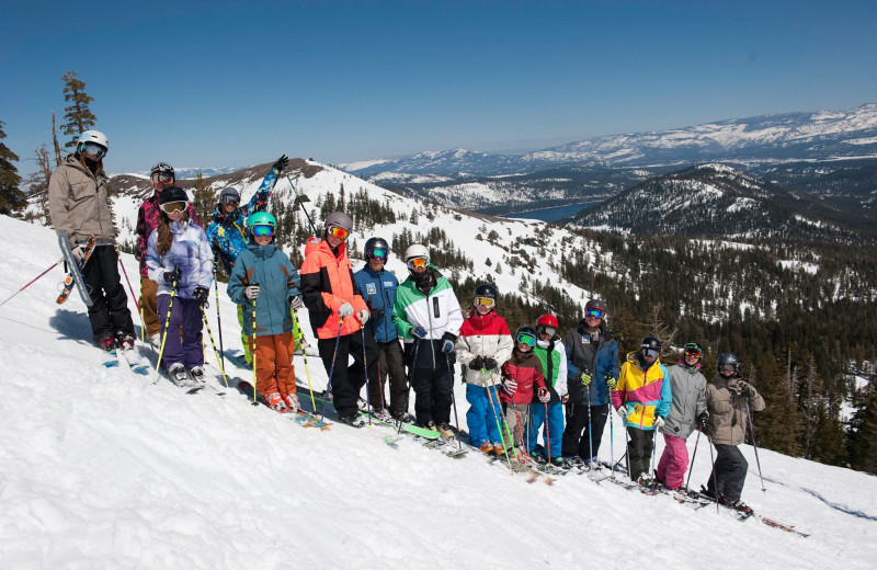 Ski lessons at Sugar Bowl Resort.