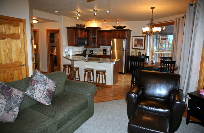 Vacation rental interior at Marys Lake Vacation Condos.