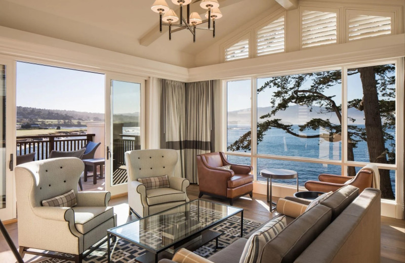 Guest room at The Lodge at Pebble Beach.