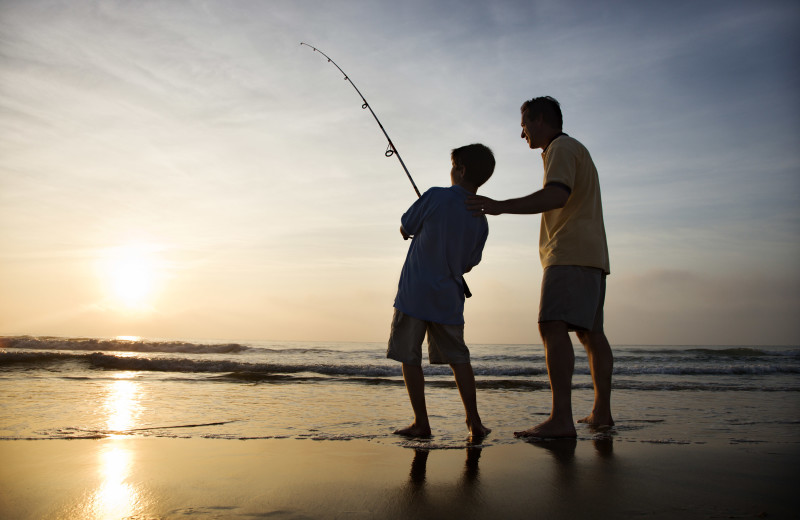 Fishing at Williamson Realty Vacations.