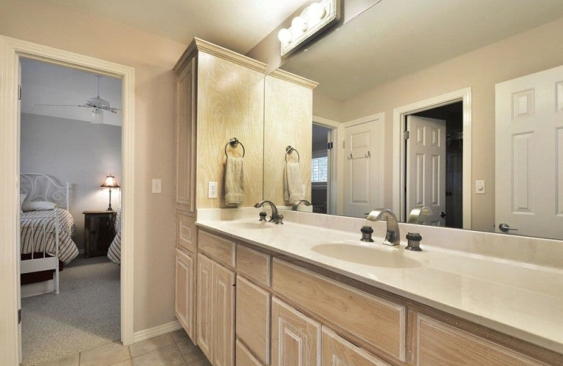 Bathroom at Serene Hill Country Home.