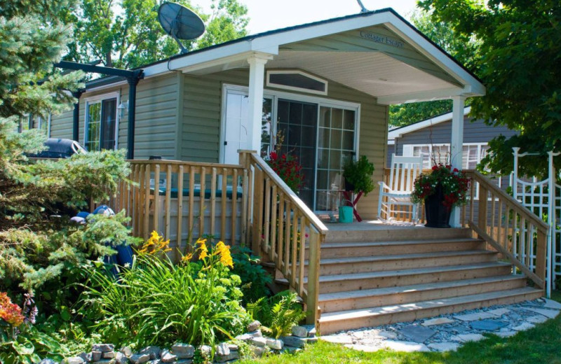 Cabin exterior at Great Blue Resorts- Cherry Beach Resort.