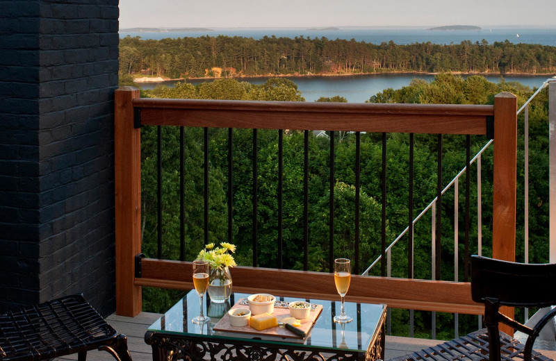 Balcony at Norumbega Inn.