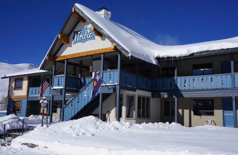 Exterior view of The Nordic Inn.