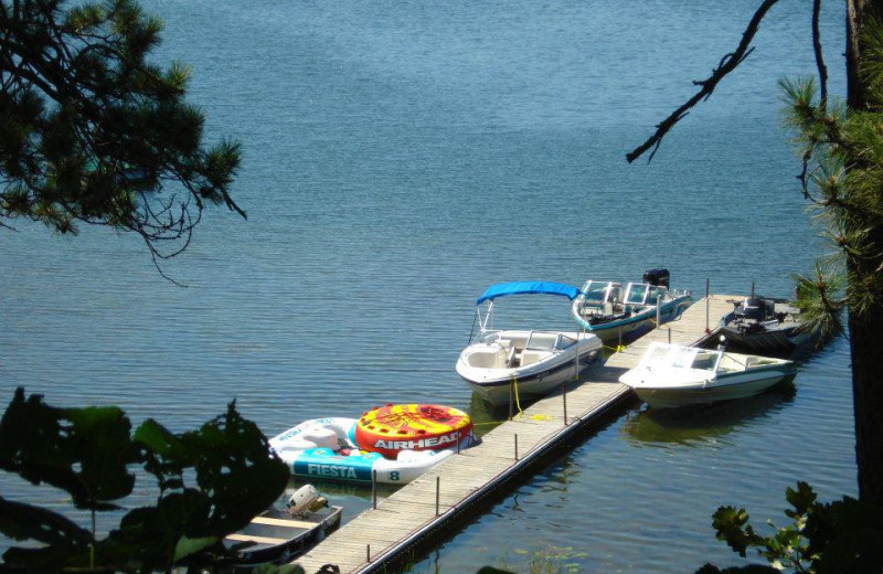 The dock at Mantrap Lodge.