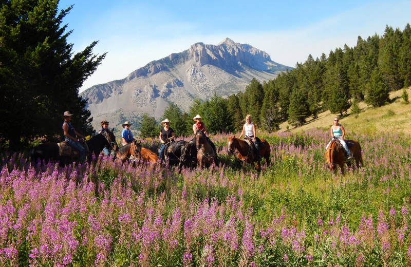 Horseback riding at Triple J Wilderness Ranch.