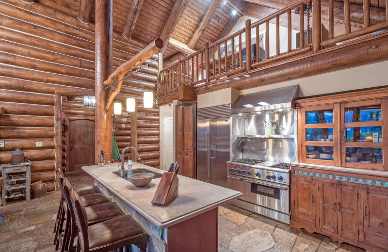 Rental kitchen at Accommodations in Telluride.