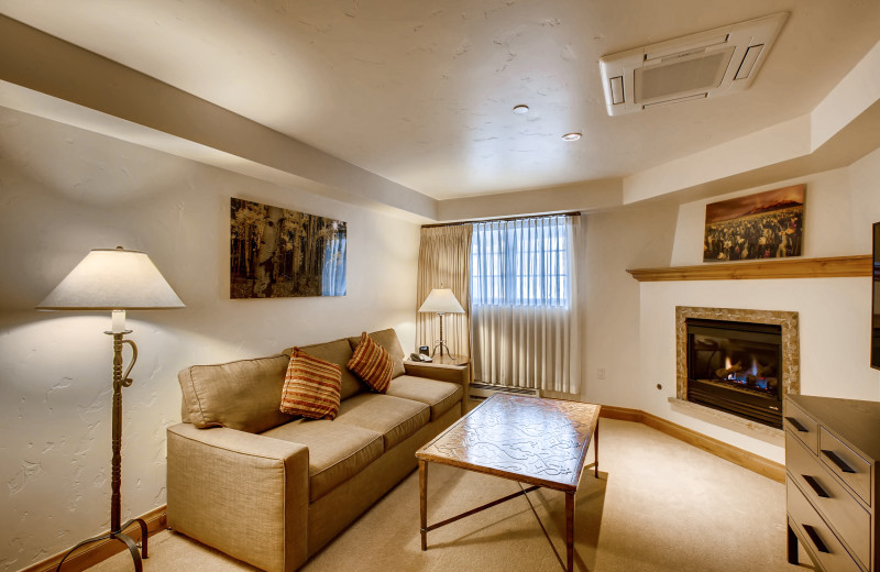 Guest living room at Vail Mountain Lodge & Spa.