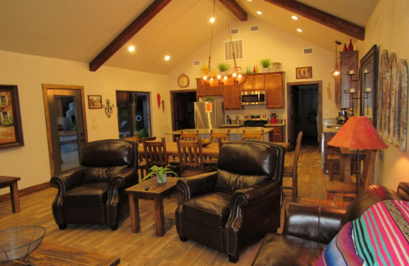 Rental great room at Frio River Vacation Rentals.